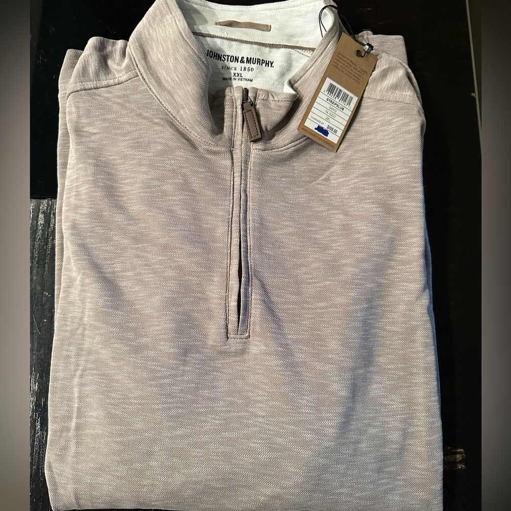 NWT Johnston and Murphy quarter zip, size XXL
